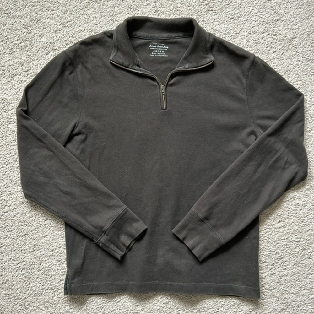 Vintage J Crew men’s brown quarter zip sweater size: M 100%‎ cotton